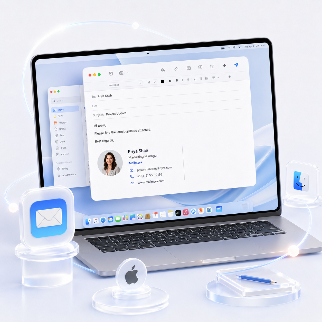Mailmyra signature in Apple Mail
