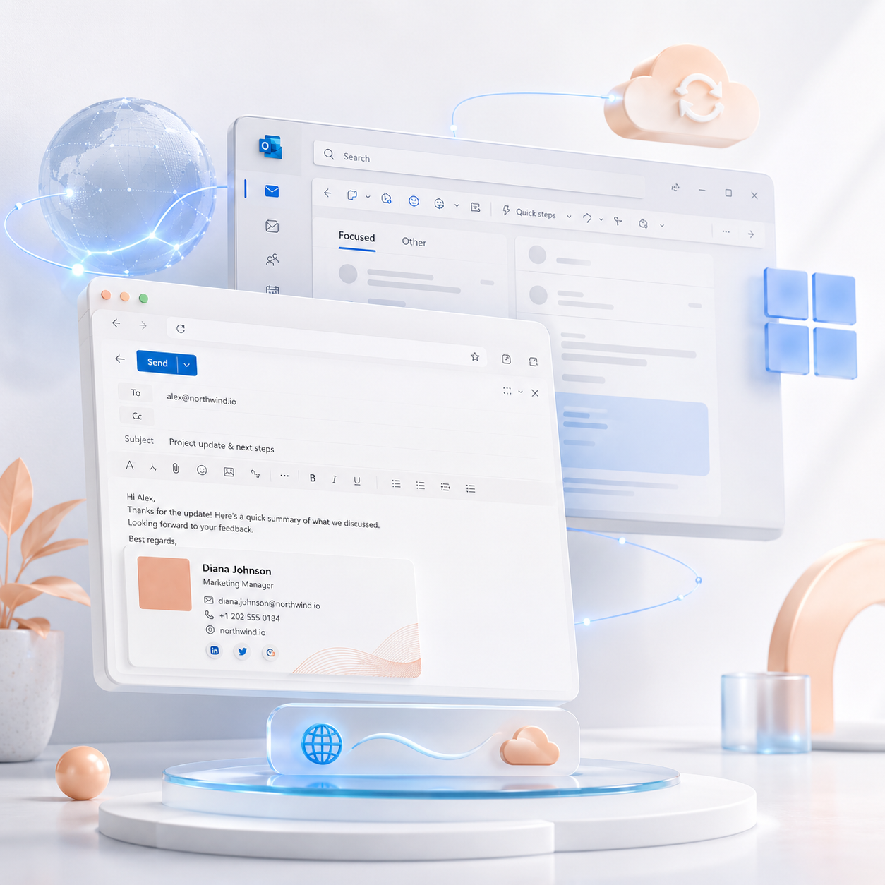 Mailmyra signature in New Outlook